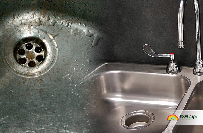 how to clean kitchen sink drain